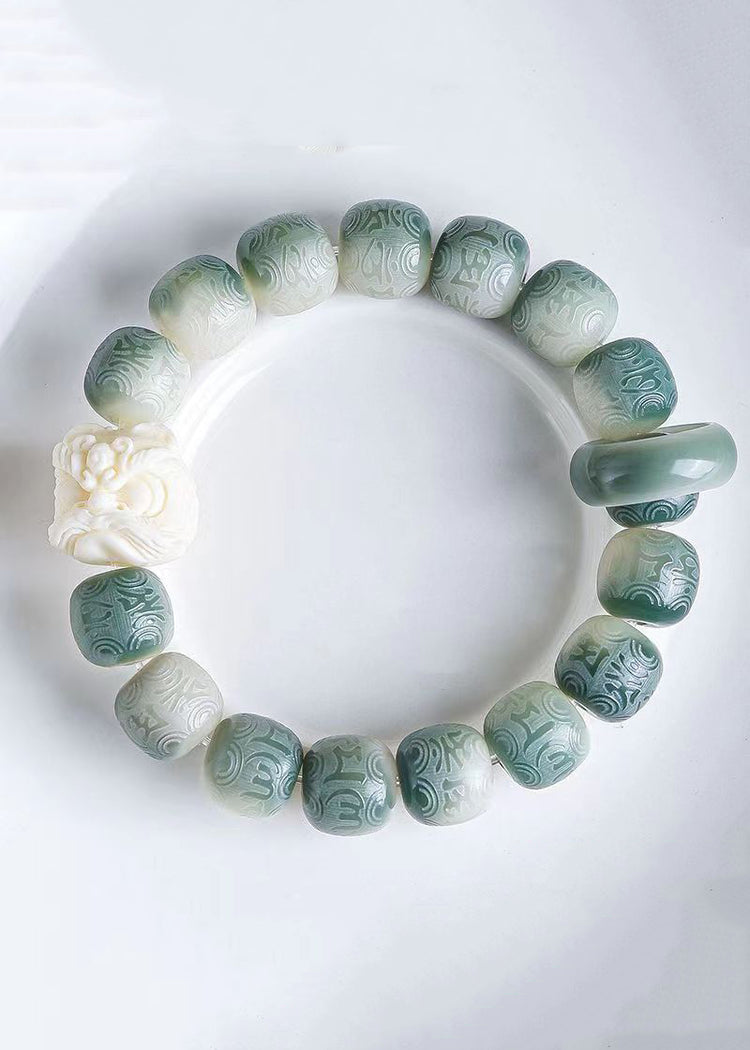 Carved Floating Flower Buddha Sutra Peace Bodhi Bracelet