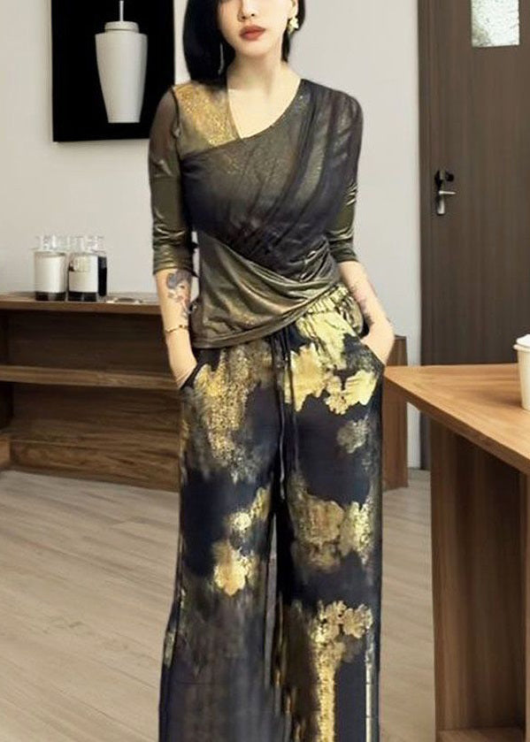 New Photo Color Pockets Tulle Patchwork Two Pieces Set Half Sleeve