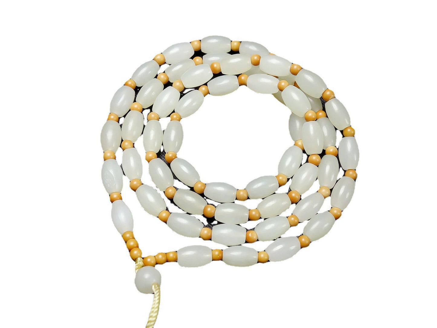 Natural Hetian Jade Grain Pendant Necklace