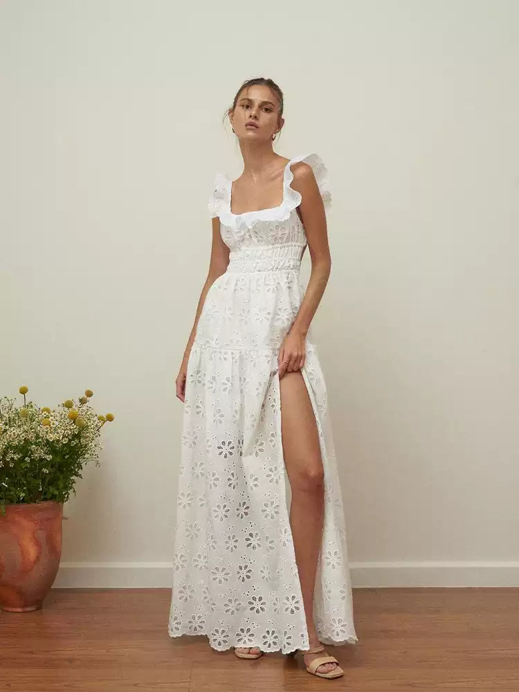 Elegant Solid V Neck Waist Dresses