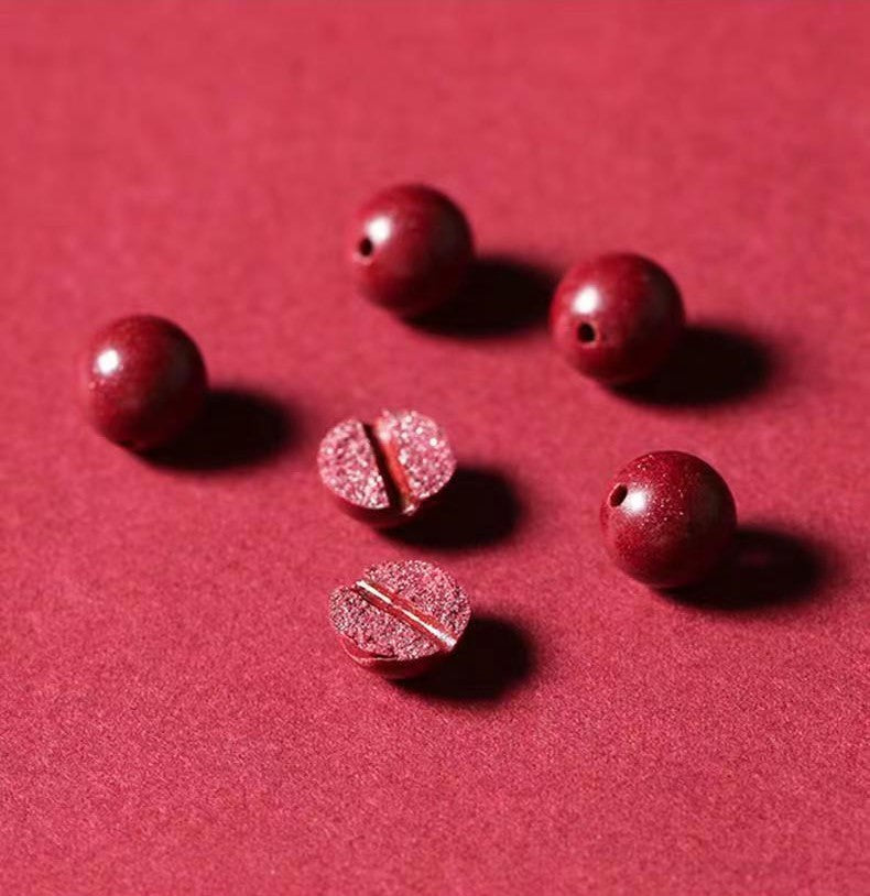 Exquisite Natural Cinnabar DIY Beaded Bracelet for Women