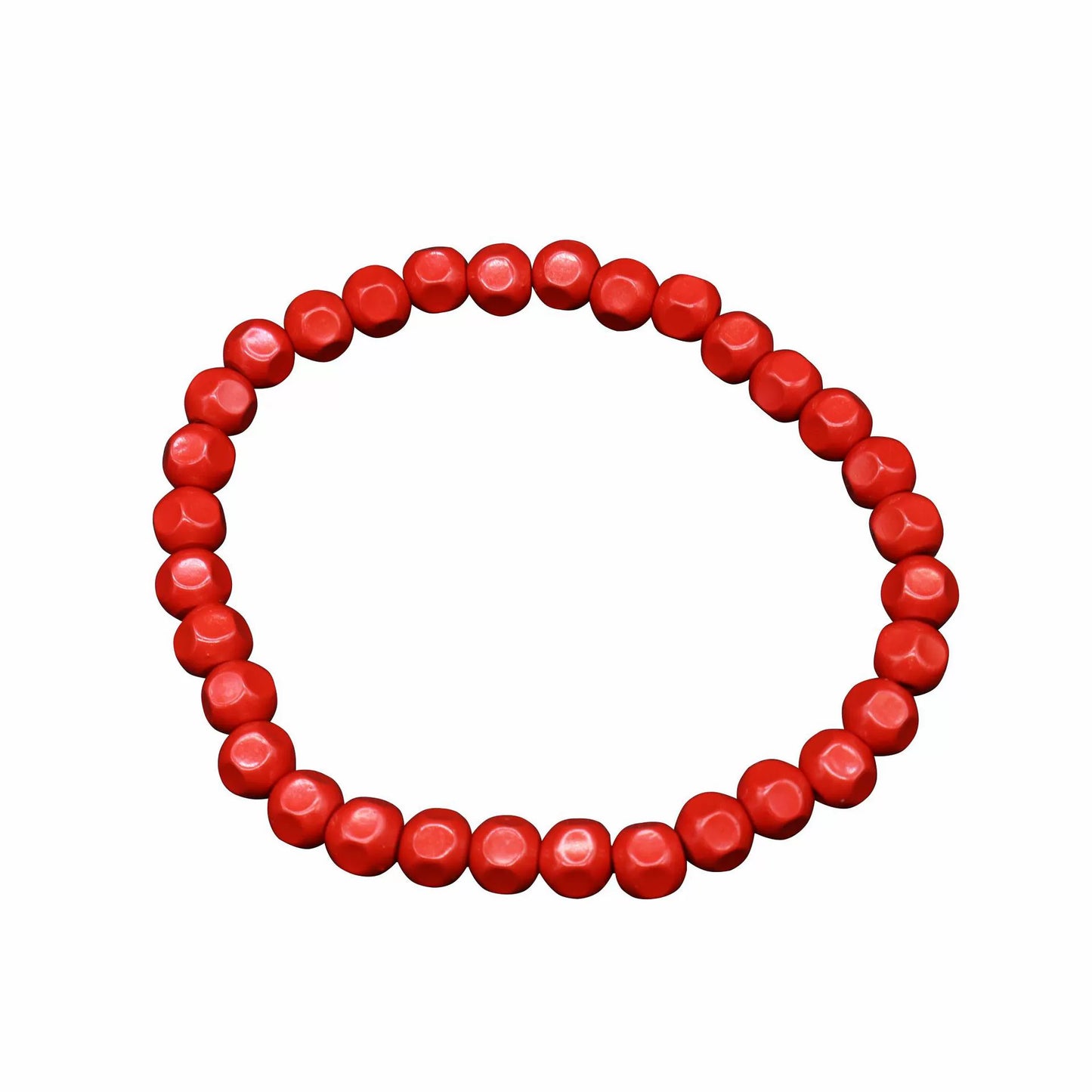 Unique Cube-Cut Natural Cinnabar Bracelet