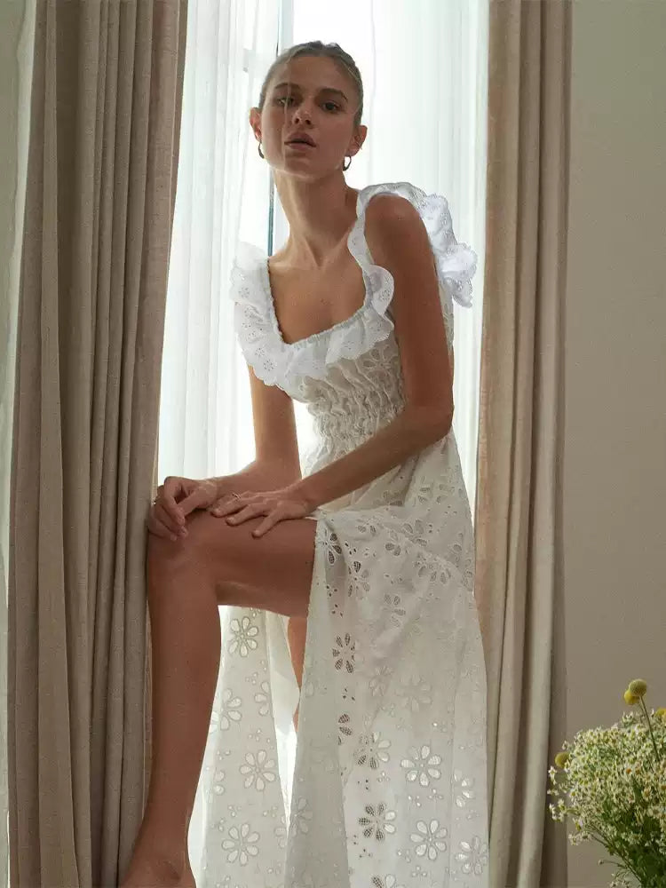 Elegant Solid V Neck Waist Dresses