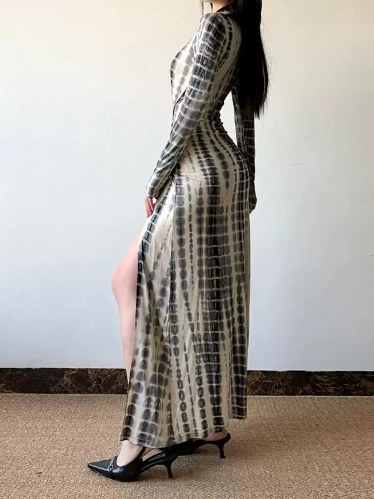 Beautiful Peter Pan Collar Plaid Patchwork Cotton Long Dress Spring