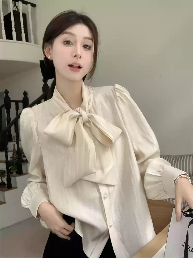 Black Button Cotton Two Pieces Set Lace Up Fall