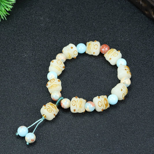Adorable Cat Paw Bodhi Seed Beaded Bracelet for Women