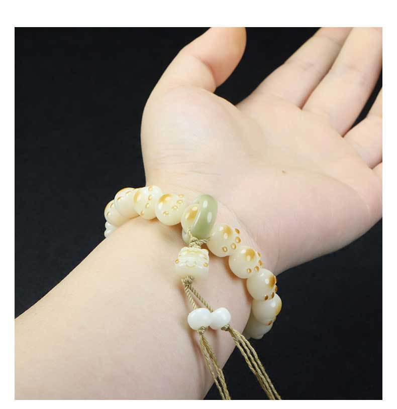 Adorable Cat Paw Bodhi Seed Beaded Bracelet for Women