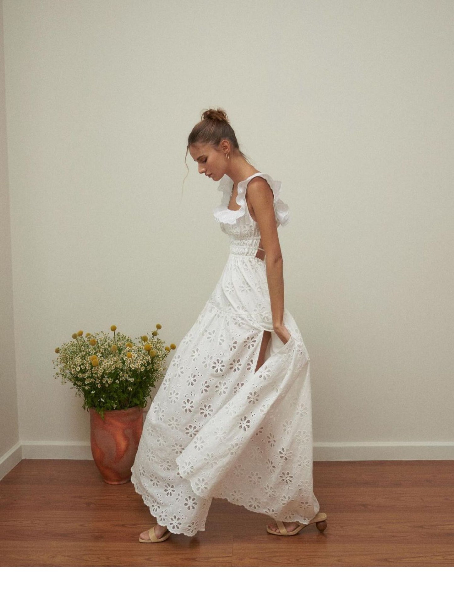 Elegant Solid V Neck Waist Dresses