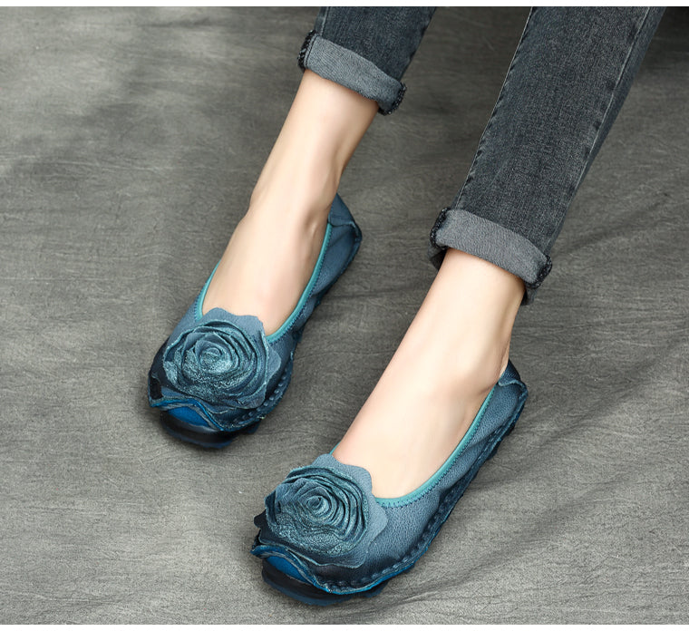 Purple Penny Loafers Cowhide Leather Soft Penny Loafers