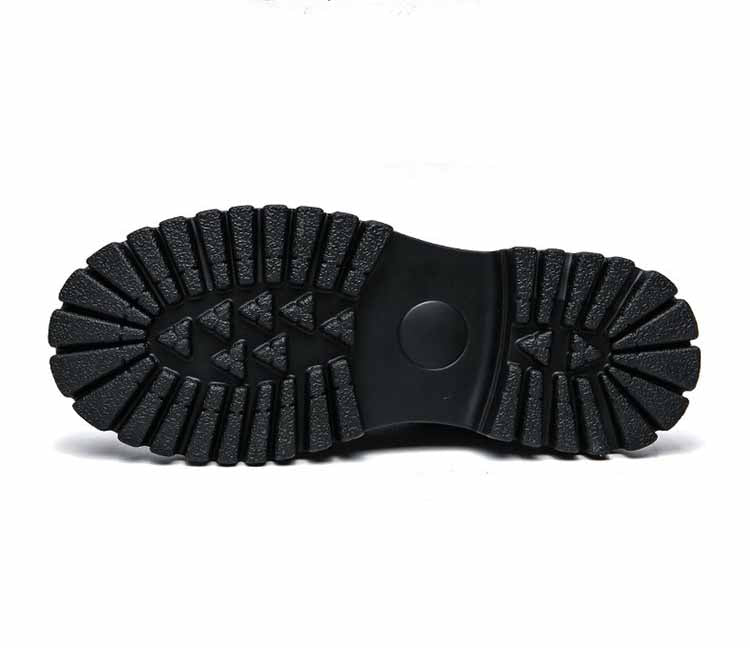 Unique Thick-Soled Color-Block Studded Brogue Shoes