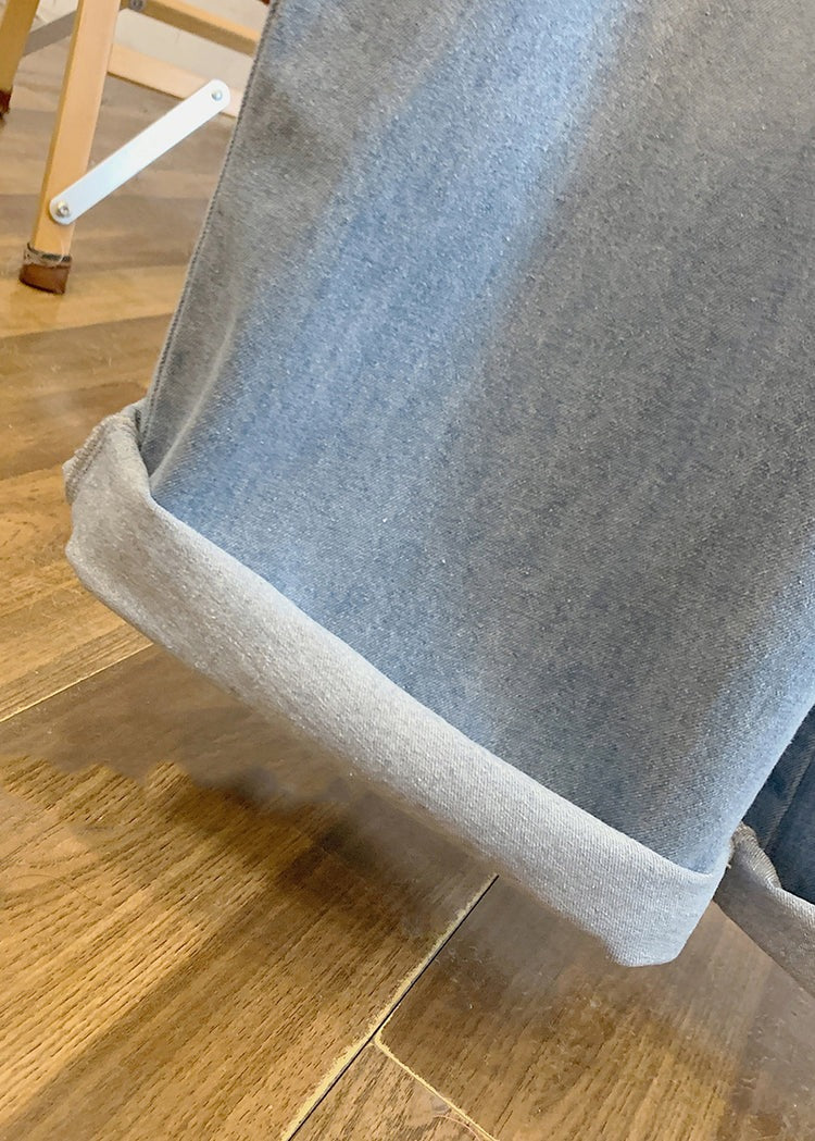 Women Blue Patchwork Bow Denim Jumpsuits Summer