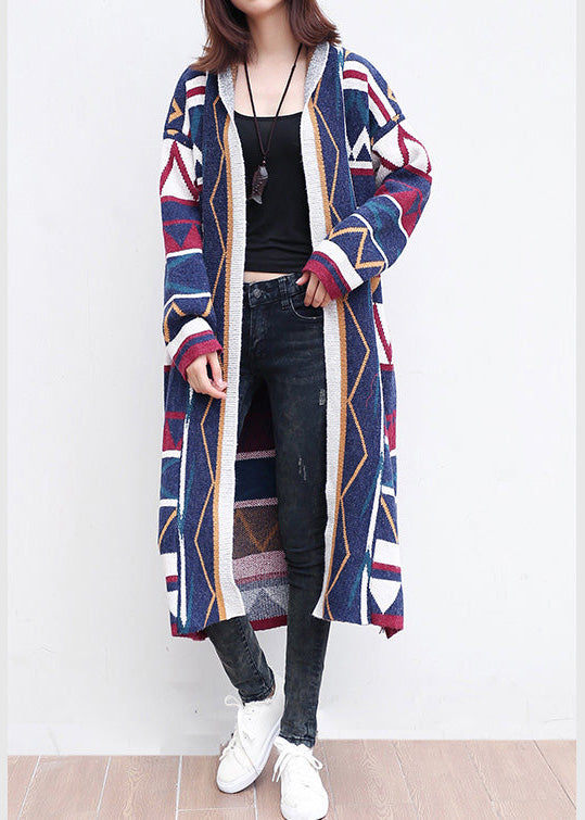 Fashion Multicolor Cotton Knit Cardigan Casual Loose Long Sleeve Sweater Coats