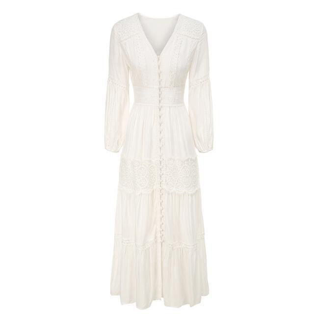 Ursime Vintage Western Lace Up Long Shirt Dresses