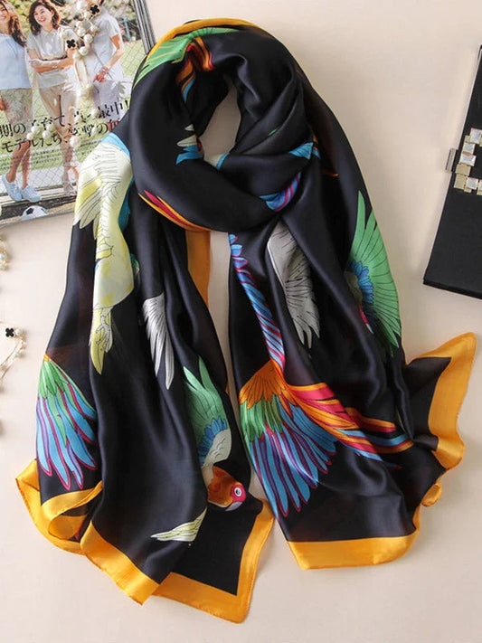 Original Floral Parrot Printed Shawl&Scarf