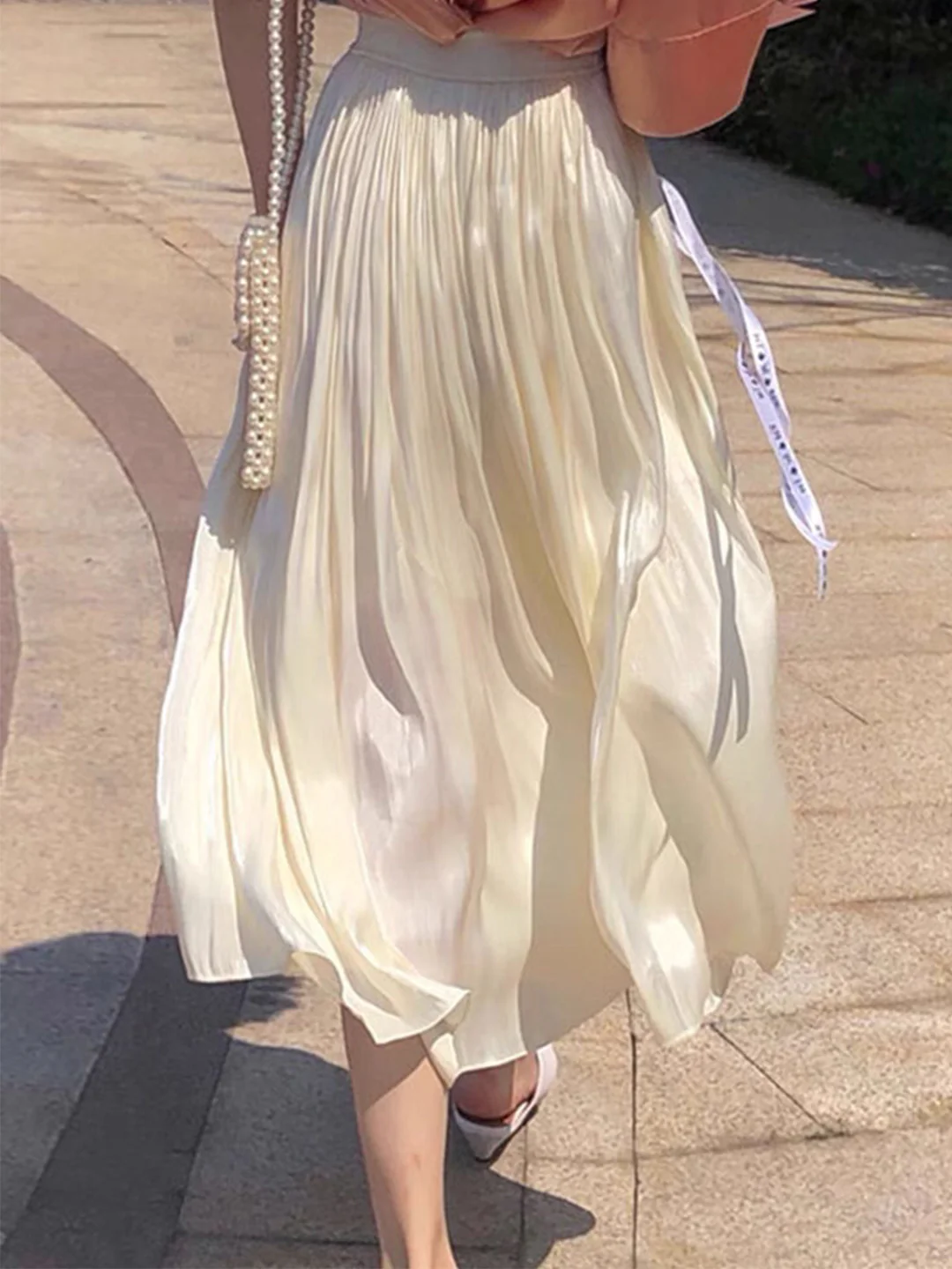 Elegant High Waisted Vacation Long Skirt