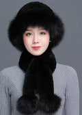 DIY Light Khaki Fuzzy Fur Fluffy Leather And Fur Cloche Hat