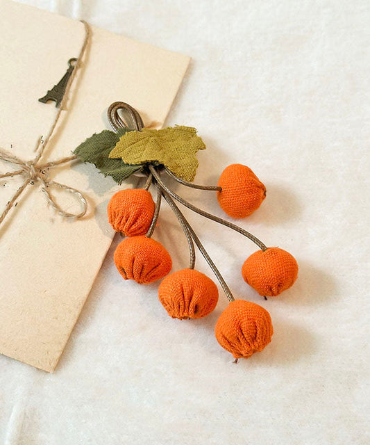 Fashion Orange Fabric Art Fruit Brooches