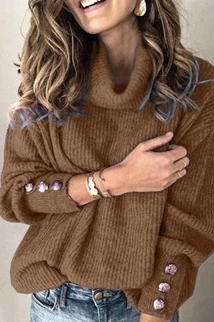 Fashion Casual Turtleneck Knitted Sweater