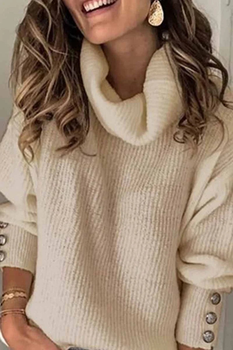 Fashion Casual Turtleneck Knitted Sweater