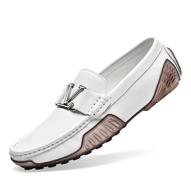 Men's Trendy Coffee Brown Genuine Leather Shoes