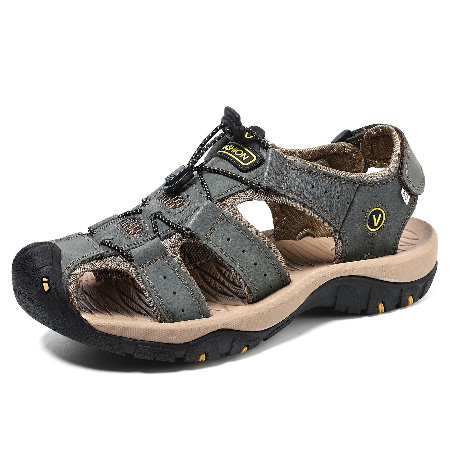 Men's Outdoor Breathable Genuine Leather Sandals