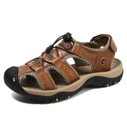 Men's Outdoor Breathable Genuine Leather Sandals