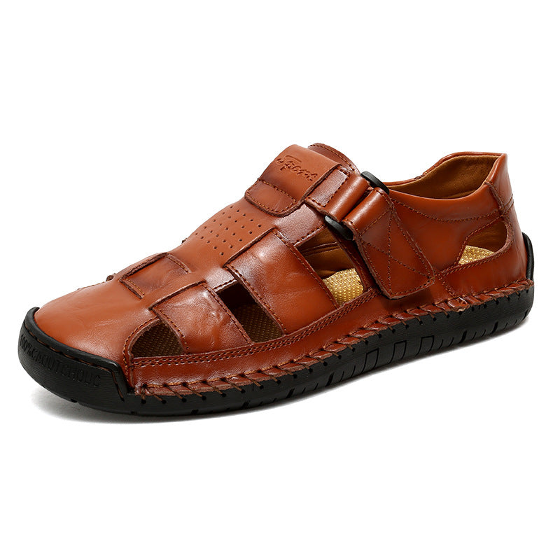 Men's Summer Breathable Genuine Leather Sandals