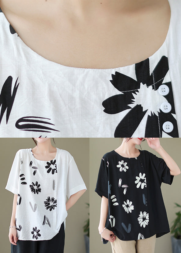 Original Design Black Cotton Vest Oversized Side Open Summer