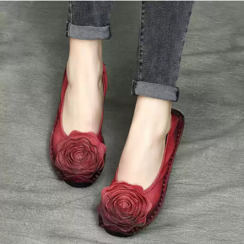 Purple Penny Loafers Cowhide Leather Soft Penny Loafers