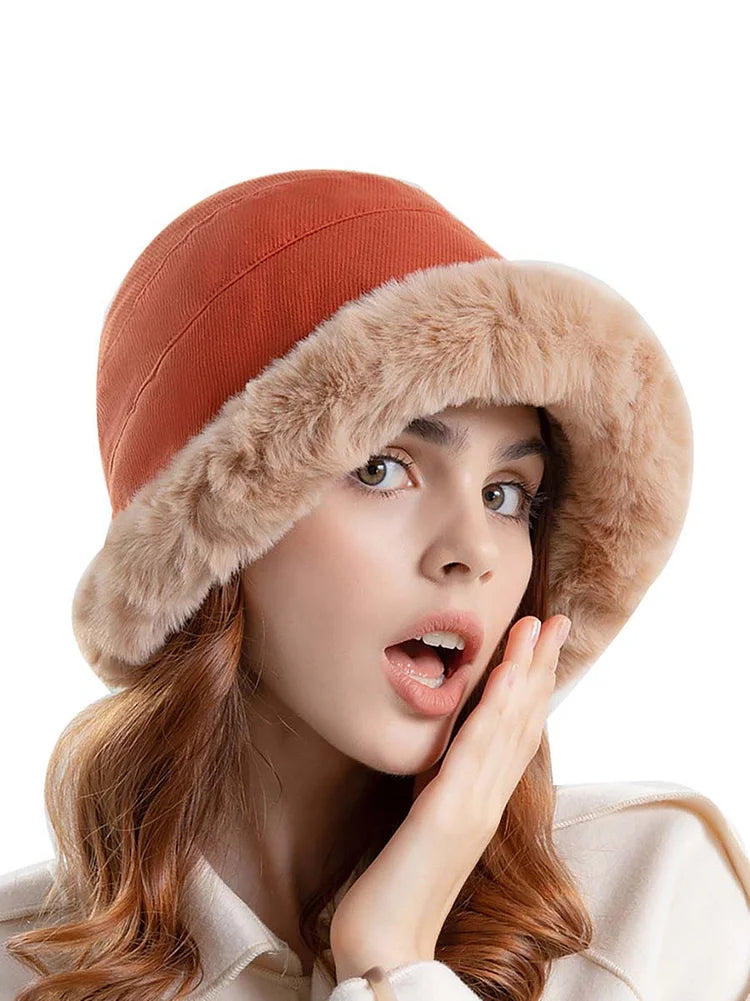 Winter Women Solid Wool Liner Hat