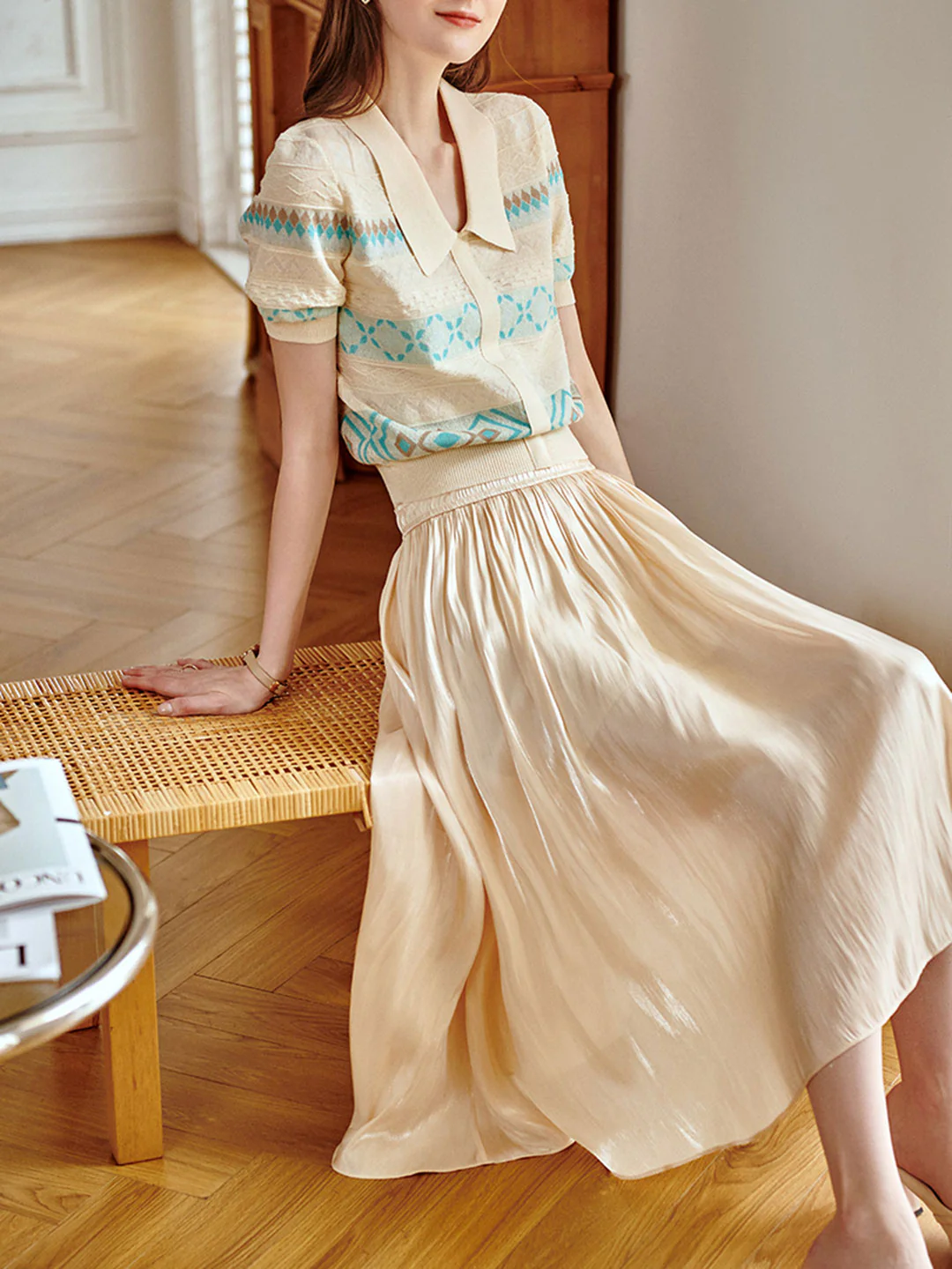 Elegant High Waisted Vacation Long Skirt