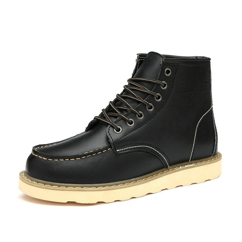 Men's Trendy Genuine Leather High Top Martin Boots