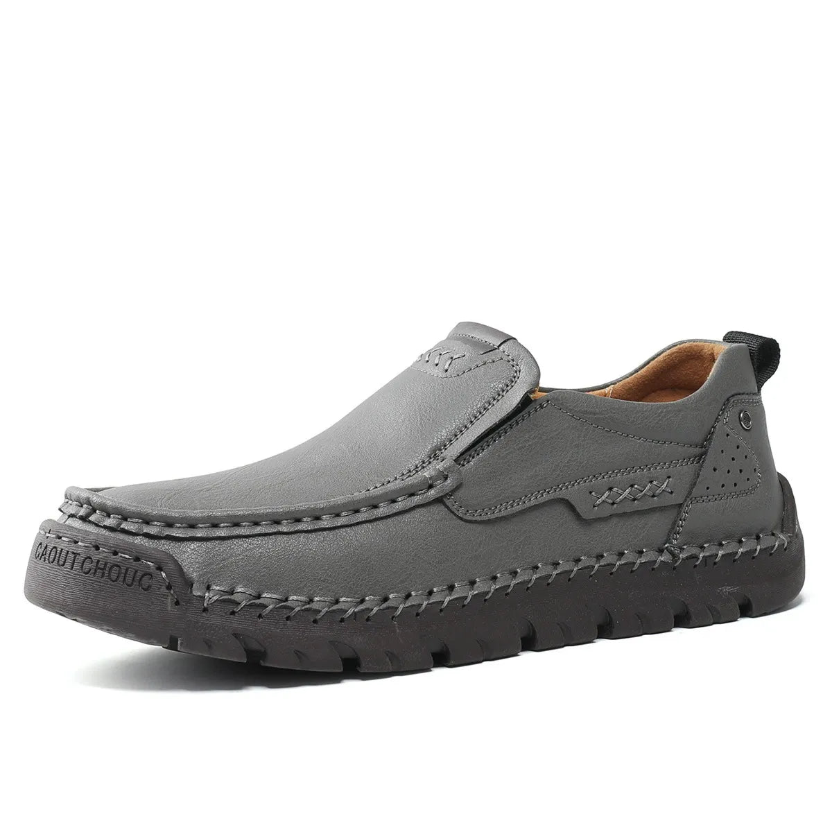 Grey Men's Casual Block Heel Shoes