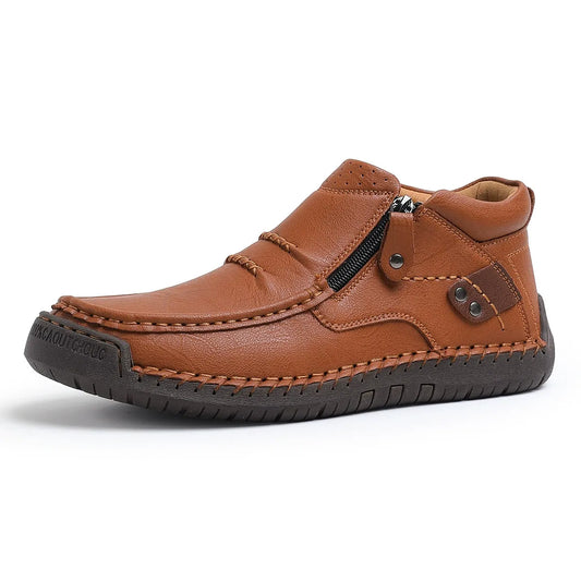 Men's Zipper Retro High-Top Martin Boots