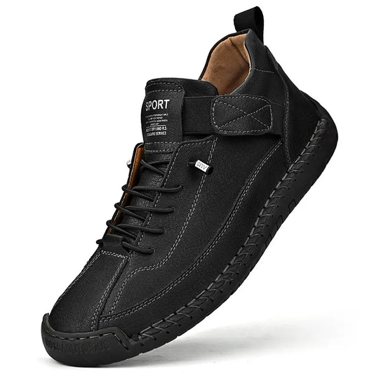 Men's Mid-Top Casual Outdoor Martin Boots With Workwear Stitching