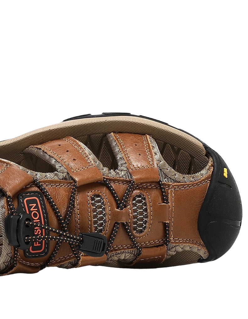 Men's Outdoor Breathable Genuine Leather Sandals