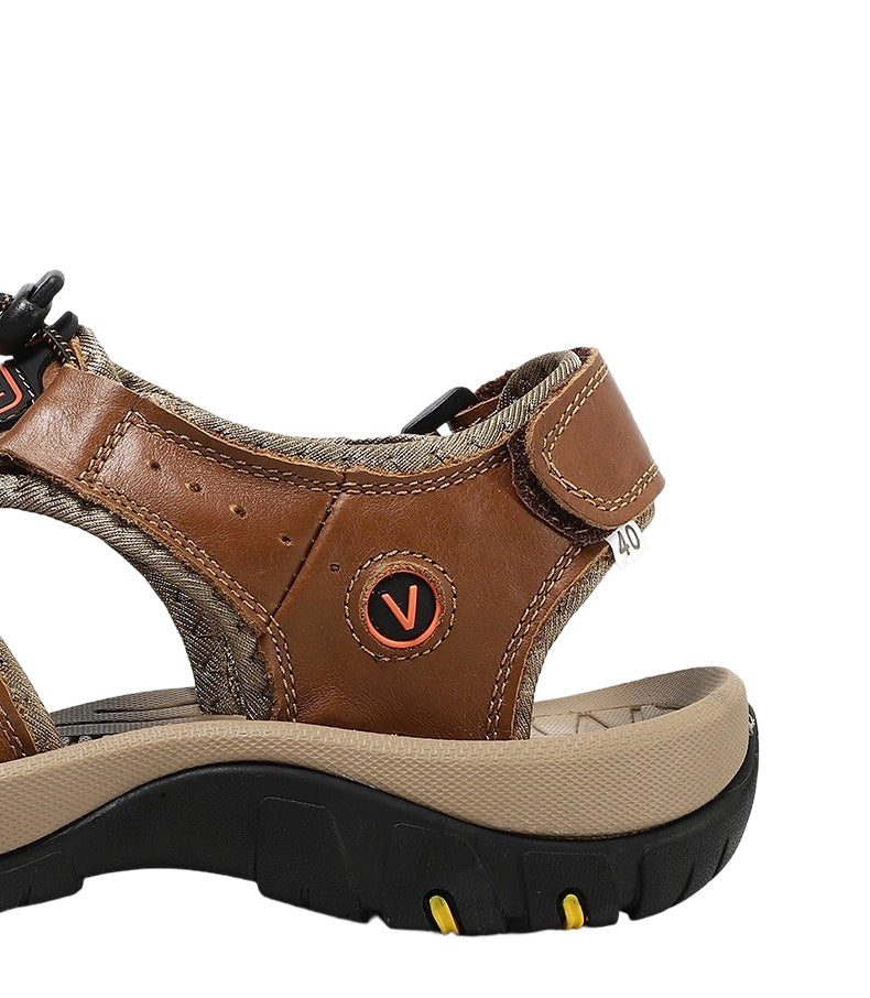 Men's Outdoor Breathable Genuine Leather Sandals