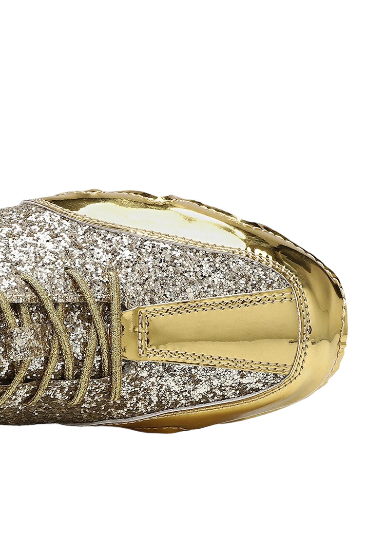 Men's Trendy Gold Sneakers