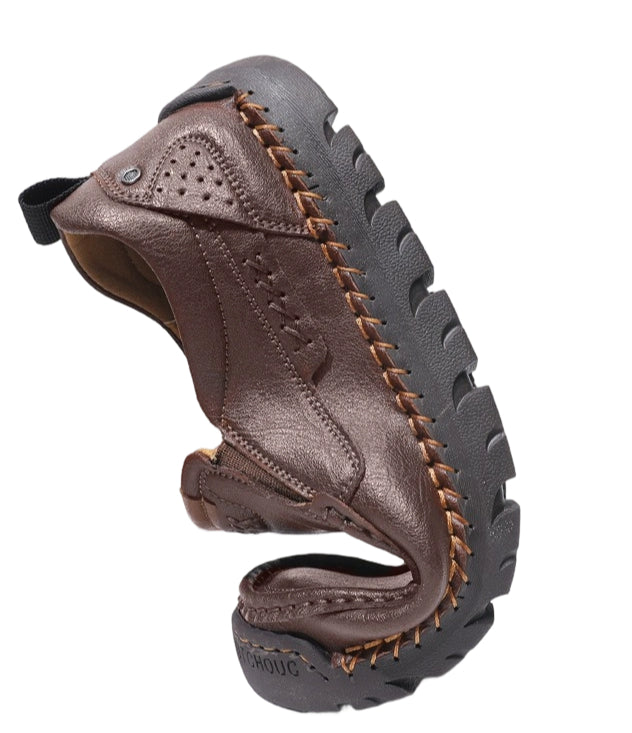 Grey Men's Casual Block Heel Shoes