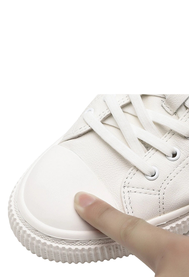 Men's Stylish White Genuine Leather Casual Shoes