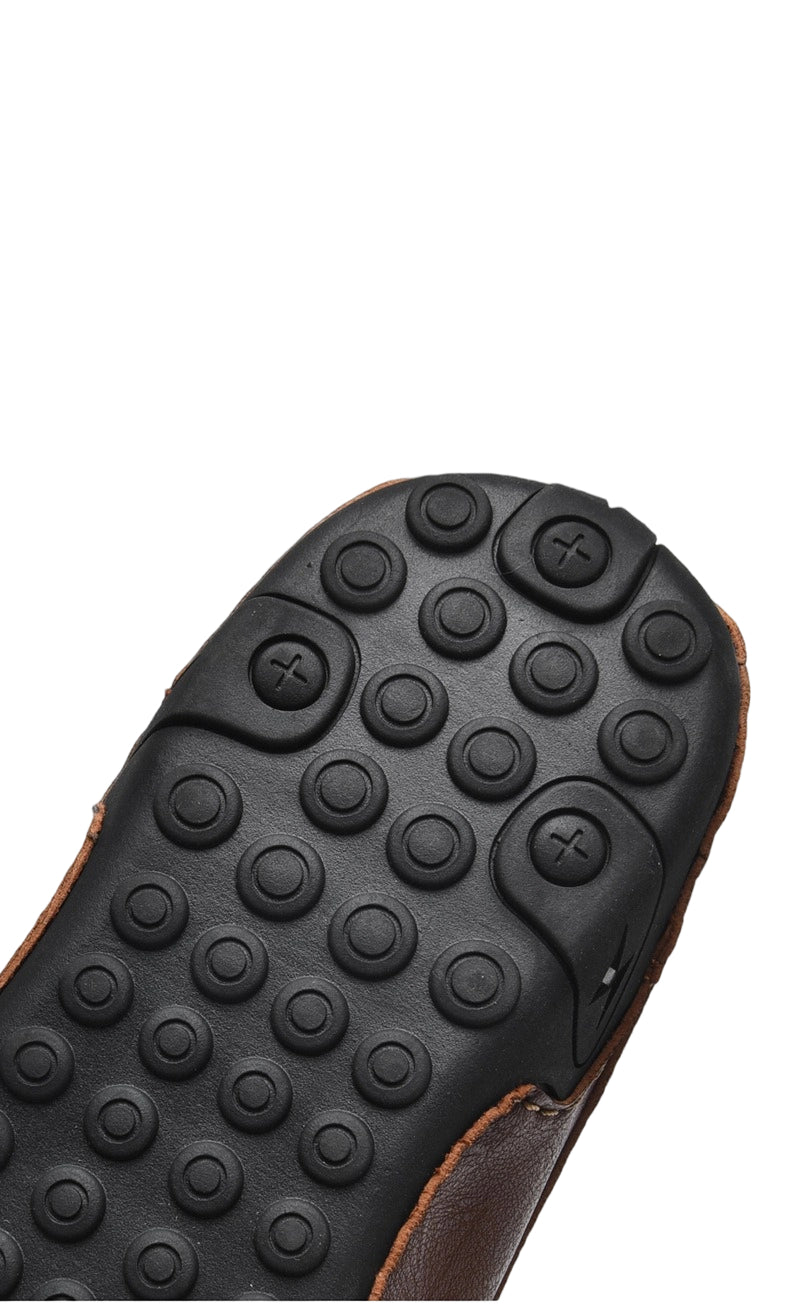 Men's Faux Leather Hand-Stitched Low-Top Loafers