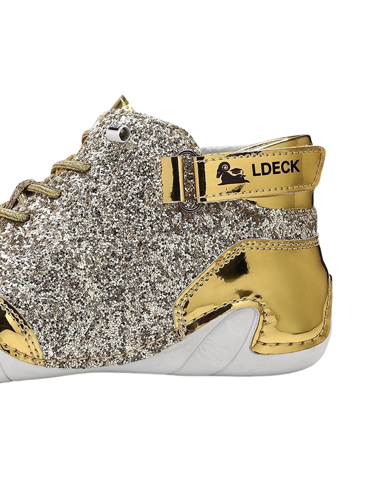 Men's Trendy Gold Sneakers