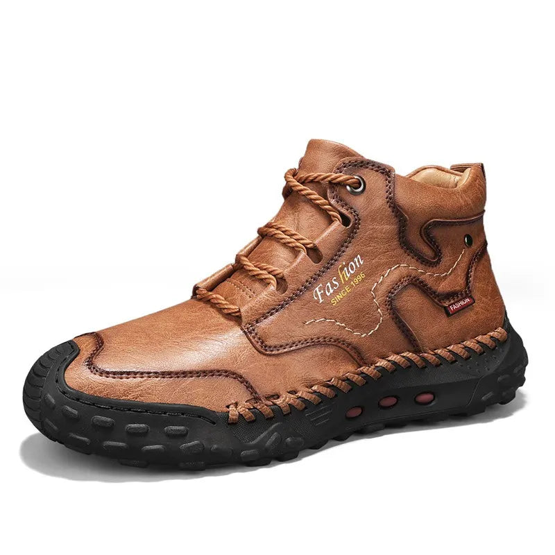 Men's Woven Trim Retro Martin Boots