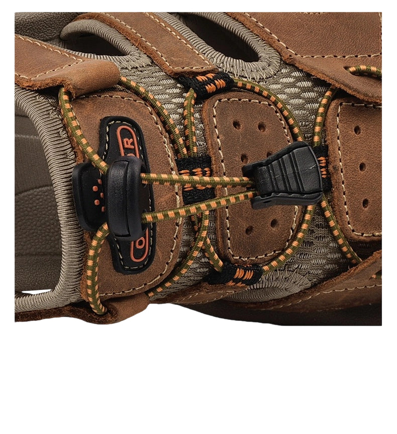 Men's Summer Outdoor Breathable Genuine Leather Sandals
