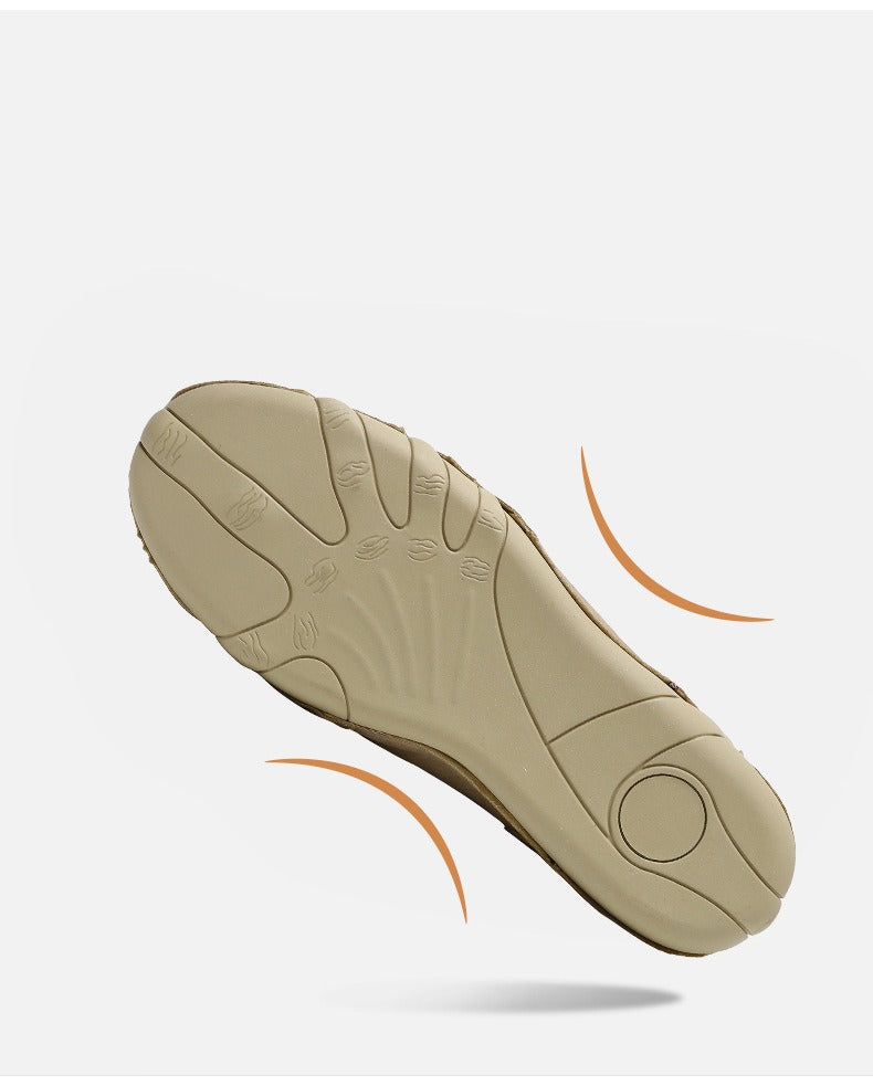 Men's Leather Thick Bottom Hiking Boots