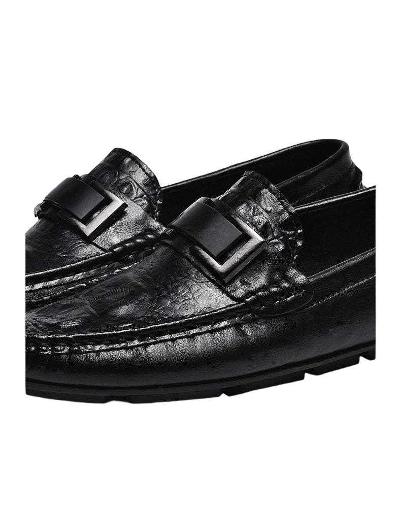 Men's Genuine Cowhide Textured Casual Shoes