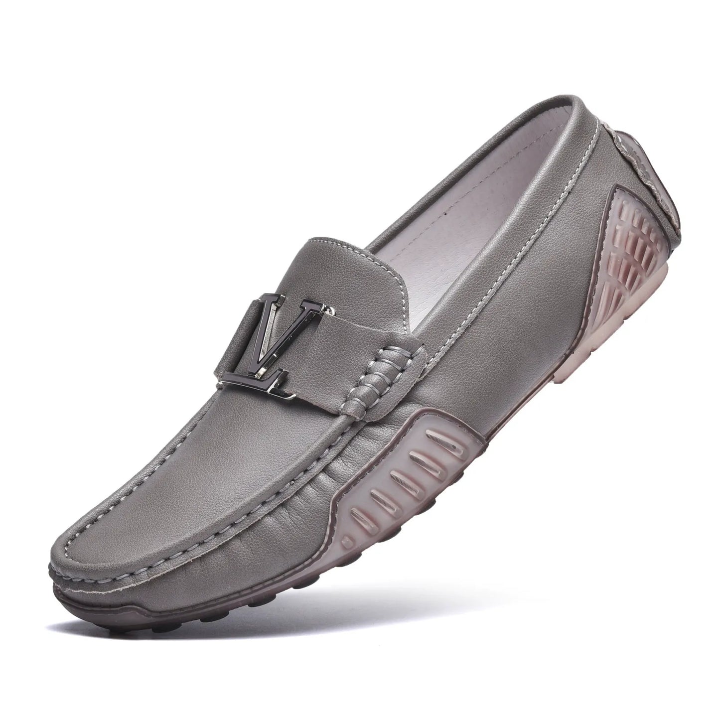 Men's Trendy Coffee Brown Genuine Leather Shoes