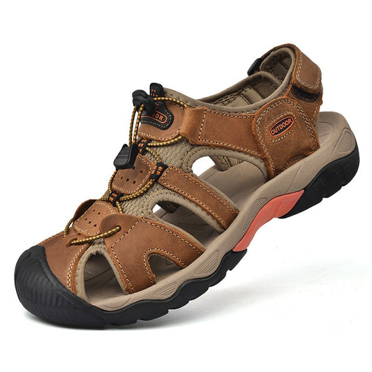 Men's Summer Outdoor Breathable Genuine Leather Sandals