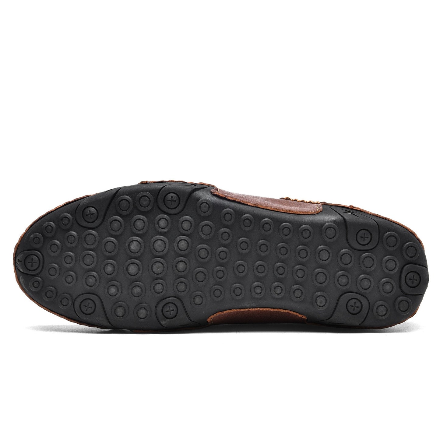 Men's Faux Leather Hand-Stitched Low-Top Loafers