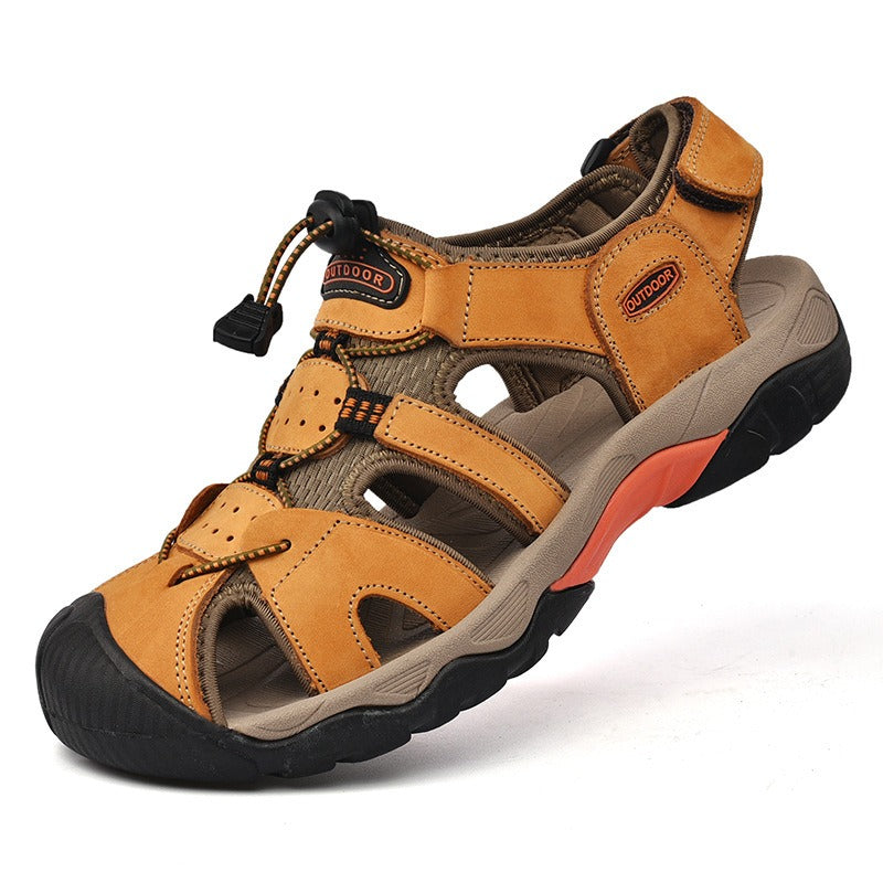 Men's Summer Outdoor Breathable Genuine Leather Sandals